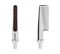HTGMTGPACC For Yam&aha Motorbike Turn Indicators Motorcycle Turn Signals Light 8mm Rear Light Indicators Direction Lamp Motorcycle Turn Signal Light(4x Chrome Flowing)