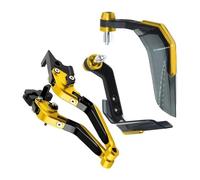 HTGMTGPACC Handlebar Hand Guards for LONCIN for VOGE 650 500 DS 500R 650DS 500DS Motorcycle Brake Clutch Levers Wind Deflector Handlebar Handguard Motorcycle Protector(Gold-b)