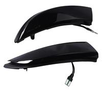 HTGMTGPACC Indicator Light Lamp For Fiesta For B-MAX 2008-2017 Dynamic Scroll LED Turn Signal Rear Mirror Light Sequential Indicator Car Door Side Wing Lamp(Smoked black-Yellow)