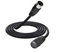 HTGuoji 3 Pin Din Cable Adapter, Din 3Pin Male To Female Connection Wire Line for Professional Sound Setup, Sound And Video Devices. (1 Meter)