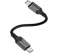HTGuoji 80Gbps USB5 Cable, Braided Thunderbolt 5 Cable (50 cm) | Support PD 240W Fast Charging 16K/8K Display for Type-C MacBooks,Hub,Dock,Laptops,Display,Monit
