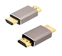 HTGuoji 8K Gold HDMI Male to Male Extension Adapter Coupler, 48Gbps HDMI 2.1 Adapter Extender Connetor Backward Compatible with HDMI 2.0 1080P 4K@120Hz for HDTV projector laptop PC (2 Pcs)