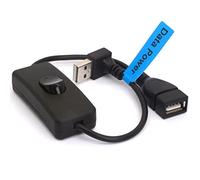 HTGuoji 90 Degree Up Angle USB Extension Cable with ON/Off Switch Support Data and Power Compatible for USB Headset,USB Desk Lamp,USB Fan,LED Strips,Driving Recorder (Up)