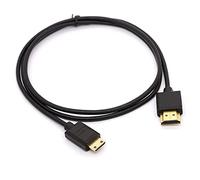 HTGuoji Mini HDMI to HDMI Cable Mini HDMI Male to Male HDMI 2.0 Ethernet Cord for Nikon/Canon DSLR Camera, Laptop,Graphics Video Card,Raspberry Pi Zero (1 Meter)