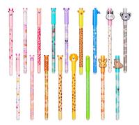 HTGWCG Erasable Gel ink Pens,Cute Cartoon Animal Stationary, Tip Diameter 0.7 mm for Kids Adults Sketching,Drawing,School Office Supplies (C) (A)