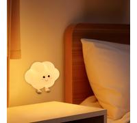 HTGWCG Night Light for Kids, Soft Silicone Cloud Nightlight with Warm White Multicolor, Adjustable Brightness, Kawaii Cute Stuff for Girls Bedroom Accessories Cute Room Decor