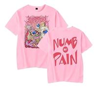 HTHDA Lorna Shore 2025 Crewneck Casual T-Shirt, Street Trend Printed Short-Sleeve,Summer Short Sleeve New,Tee Unisex,Pink,M