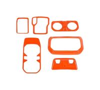 HTHE 6PCS Interior Trim Kit Fit for 2018-2024 Jeep Wrangler JL JLU & Jeep Gladiator JT,Center Console Rear Outlet Window Switch 4W Drive Gear Shift Cup Holder Trim Cover(Orange)