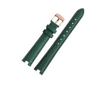 HTHRRFE 12mm 14mm Compatible With Gucci YA141401 YA141404 YA141505 Soft Cowhide Genuine Leather Watchband GC Women's Watch Strap Pink Red Bracelet(Green rose gold,14-5mm)