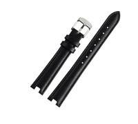 HTHRRFE 12mm 14mm Compatible With Gucci YA141401 YA141404 YA141505 Soft Cowhide Genuine Leather Watchband GC Women's Watch Strap Pink Red Bracelet(Black Silver Buckle,12-4mm)