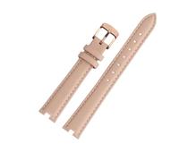 HTHRRFE 12mm 14mm Compatible With Gucci YA141401 YA141404 YA141505 Soft Cowhide Genuine Leather Watchband GC Women's Watch Strap Pink Red Bracelet(Pink rose gold,14-5mm)