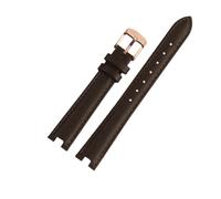 HTHRRFE 12mm 14mm Compatible With Gucci YA141401 YA141404 YA141505 Soft Cowhide Genuine Leather Watchband GC Women's Watch Strap Pink Red Bracelet(Brown rose gold,14-5mm)