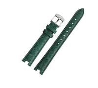HTHRRFE 12mm 14mm Compatible With Gucci YA141401 YA141404 YA141505 Soft Cowhide Genuine Leather Watchband GC Women's Watch Strap Pink Red Bracelet(Green silver buckle,12-4mm)