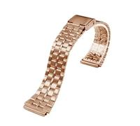 HTHRRFE 18mm Fine Steel Watchband Compatible With CASIO A158 / A159 / A168 /A169 /B650 /AQ230/ 700 Classic Small Square Silver Block Metal Strap(Rosegold 5)