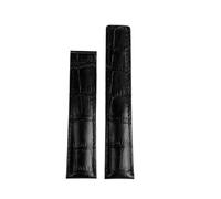 HTHRRFE 19MM 20MM 22MM Black Blue Brown Leather Watch Strap Compatible With TAG HEUER MONACO CARRERA Business Watch Band Folding Buckle Style Band(Black-nobuckle,22mm)