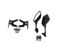 HTHRRFE 2024 Compatible With Yamaha XMAX 125 Scooter Rearview Mirrors Forward Moving Rear View Holder Bracket Mirror(Set 1b)