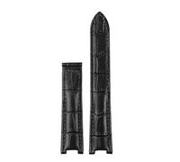 HTHRRFE 21x15mm 20x12mm 18x10mm Compatible With Cartier PASHA Folding Buckle Watch Strap Genuine Leather Men Women Watchband Wristband Accessories(Black No buckle,20.12mm)