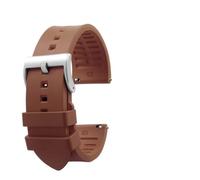 HTHRRFE 23mm 24mm Fluororubber Watchband Compatible With Casio PRW-6600 PRG-600 PRW-60/30/50/70YT PRJ-B001 WatchStrap Orange Green Brown Watch Chain(Brown-silver,24mm)