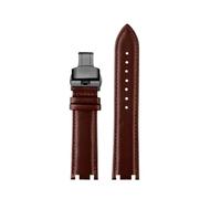 HTHRRFE 24mm Double Notch Cowhide Watch Strap Compatible With Casio EFR-539D/EFR-539BK Watch Band With Motorsport Men's Accessories(11brown-black)