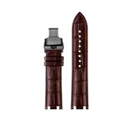 HTHRRFE 24mm Double Notch Cowhide Watch Strap Compatible With Casio EFR-539D/EFR-539BK Watch Band With Motorsport Men's Accessories(22brown-black)