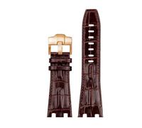 HTHRRFE 28mm Wristband Compatible With Audemars And Piguet Royal Oak Offshore Watch Strap AP 26470 26470 15703 15710 Men Cowhide Leather Watchband(A brown Rose gold)