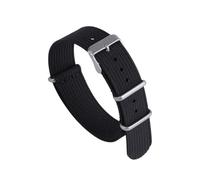 HTHRRFE Applicable NATO Allinone NATO Finewoven Nylon Woven Canvas Strap 18mm 19mm 20mm 22mm Style Breathable And Waterproof(Noir,22mm)