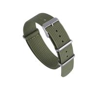 HTHRRFE Applicable NATO Allinone NATO Finewoven Nylon Woven Canvas Strap 18mm 19mm 20mm 22mm Style Breathable And Waterproof(Army green,22mm)