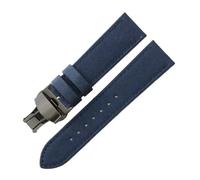 HTHRRFE Army Style Nylon Watch Strap Compatible With Citizen Eco-Drive Bm8475 Compatible With Seagull Seiko Tissot Genuine Leather Watchband 18 19 20 22 24mm(Blue-Black-B1,22mm)