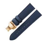 HTHRRFE Army Style Nylon Watch Strap Compatible With Citizen Eco-Drive Bm8475 Compatible With Seagull Seiko Tissot Genuine Leather Watchband 18 19 20 22 24mm(Blue-Golden-B1,24mm)