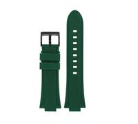 HTHRRFE Compatible With 1853 Tissot Silicone Watchband PRX Super Player T137.410 T137.407 Modified Rubber Watch Strap Belt Men's Accessories 26-12mm(Green-black pin)