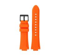 HTHRRFE Compatible With 1853 Tissot Silicone Watchband PRX Super Player T137.410 T137.407 Modified Rubber Watch Strap Belt Men's Accessories 26-12mm(Orange-black pin)