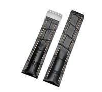 HTHRRFE Compatible With Breitling Leather Strap Super Marine Avenger Super Marine Aviation Timing Men's Bracelet Strap Installation Tool 22mm24mm(Black-01,24mmSilver Buckle)