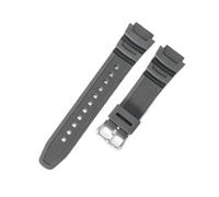 HTHRRFE Compatible With Casio AE-1200 F-108WH Slim Profile Watch Strap Adjustment Holes 18mm Special Buckle Lightweight Rubber Band Red Black Blue(Gray-Steel-K5)