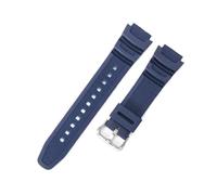 HTHRRFE Compatible With Casio AE-1200 F-108WH Slim Profile Watch Strap Adjustment Holes 18mm Special Buckle Lightweight Rubber Band Red Black Blue(Dark Blue-Steel-K5)