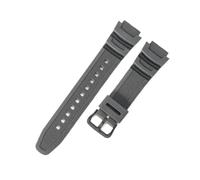 HTHRRFE Compatible With Casio AE-1200 F-108WH Slim Profile Watch Strap Adjustment Holes 18mm Special Buckle Lightweight Rubber Band Red Black Blue(Gray-Black-K5)