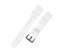 HTHRRFE Compatible With Casio AE-1200 F-108WH Slim Profile Watch Strap Adjustment Holes 18mm Special Buckle Lightweight Rubber Band Red Black Blue(White-Black-K5)