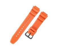 HTHRRFE Compatible With Casio AE-1200 F-108WH Slim Profile Watch Strap Adjustment Holes 18mm Special Buckle Lightweight Rubber Band Red Black Blue(Orange-Black-K5)