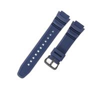HTHRRFE Compatible With Casio AE-1200 F-108WH Slim Profile Watch Strap Adjustment Holes 18mm Special Buckle Lightweight Rubber Band Red Black Blue(Dark Blue-Black-K5)