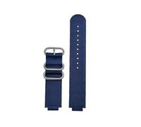 HTHRRFE Compatible With Casio GBA-800-1A GBA-800-7A GBA-800 GMA-B800 GA-800 GBD-800 GA110 Nylon Canvas Watch Strap Men Sport Watchband 16mm(Blue silver)