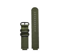 HTHRRFE Compatible With Casio GBA-800-1A GBA-800-7A GBA-800 GMA-B800 GA-800 GBD-800 GA110 Nylon Canvas Watch Strap Men Sport Watchband 16mm(Army green black)