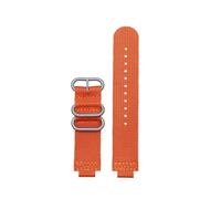 HTHRRFE Compatible With Casio GBA-800-1A GBA-800-7A GBA-800 GMA-B800 GA-800 GBD-800 GA110 Nylon Canvas Watch Strap Men Sport Watchband 16mm(Orange silver)