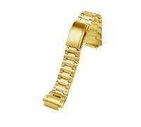 HTHRRFE Compatible With Casio GSHOCK DW-H5600 Dw-h5600mb Men Watch Chain Case Solid Stainless Steel Watch Strap Bracelet Metal Bezel Accessories(Gold only strap)