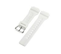 HTHRRFE Compatible With Casio MCW-200H AE-1400 Men's Silicone Watch Strap Raised Interface Resin Watch Strap Original Waterproof Sweatproof 20mm(White-ST-K5)