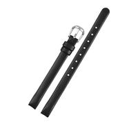 HTHRRFE Compatible With CK Genuine Leather Women's Strap Rebel Rebel Series K8P 231 K8P 236/237 Red Black White Leather Watch Strap 8mm(Black-silver)