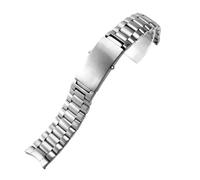 HTHRRFE Compatible With Omega Arc Interface Accessories Stainless Steel Seahorse 300 Ocean Universe Little Flying Saucer Men Women Watch Strap(Steel-3Beads-No Log,20mm)