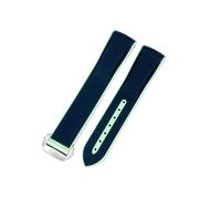 HTHRRFE Compatible With Omega Joint Swatch Woven Pattern Planet Men Women Watch Strap Silicone Outdoor 20mm Rubber Watchband(Blue Green-ST-Z3)