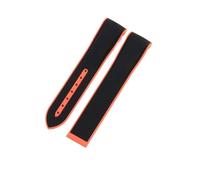 HTHRRFE Compatible With Omega Joint Swatch Woven Pattern Planet Men Women Watch Strap Silicone Outdoor 20mm Rubber Watchband(Black Orange-No)