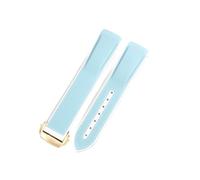 HTHRRFE Compatible With Omega Joint Swatch Woven Pattern Planet Men Women Watch Strap Silicone Outdoor 20mm Rubber Watchband(Blue White-GD-Z3)