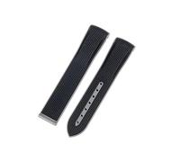 HTHRRFE Compatible With Omega Joint Swatch Woven Pattern Planet Men Women Watch Strap Silicone Outdoor 20mm Rubber Watchband(Black Gray-No)