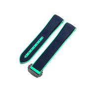HTHRRFE Compatible With Omega Joint Swatch Woven Pattern Planet Men Women Watch Strap Silicone Outdoor 20mm Rubber Watchband(Peacock Green-BK-Z3)